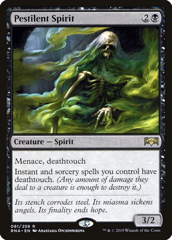Pestilent Spirit 81/259 (Ravnica Allegiance) 