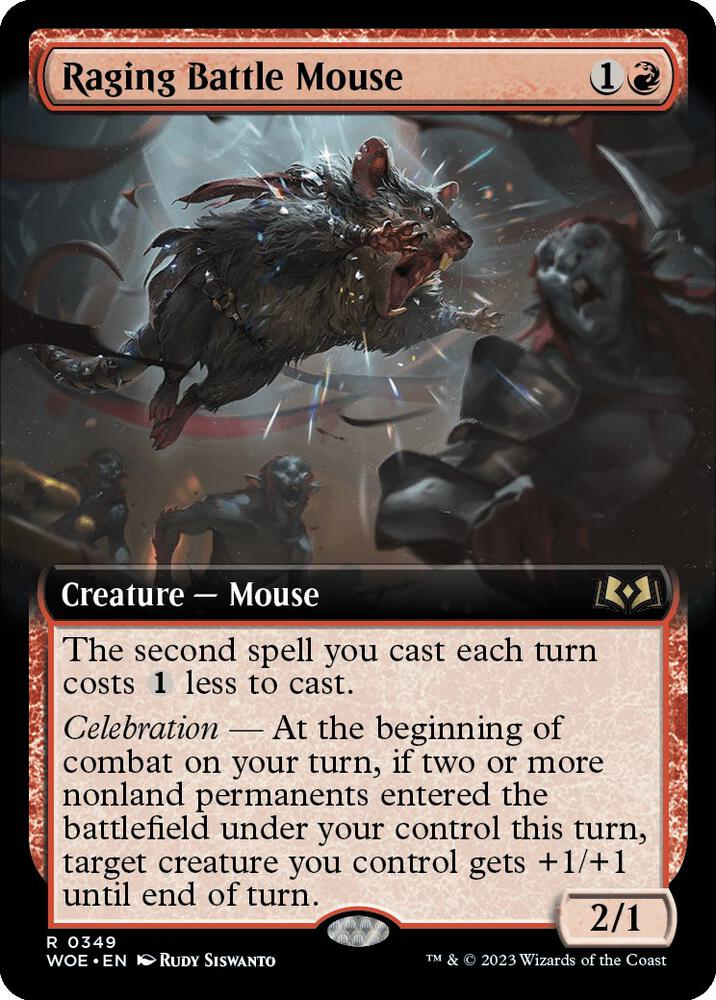 Raging Battle Mouse 349/276 (Wilds of Eldraine)  - Extended Art