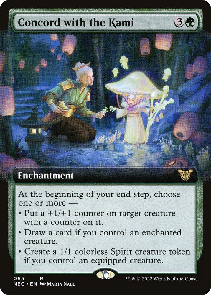 Concord with the Kami 65 (Commander: Kamigawa: Neon Dynasty)  - Extended Art