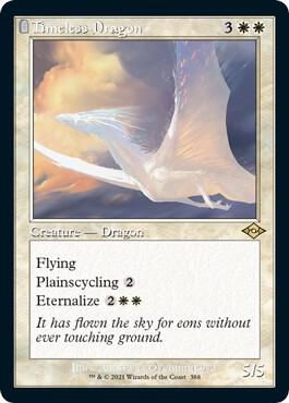 Timeless Dragon Retro Frame Foil Etched 388 (Modern Horizons 2)  - Foil