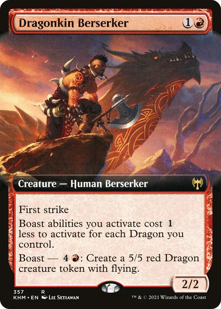 Dragonkin Berserker 357/285 (Kaldheim)  - Extended Art Foil