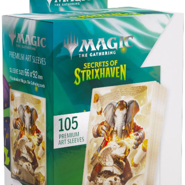Gamegenic Magic The Gathering Secrets of Strixhaven Premium Art Sleeves - Quintorius, History Chaser (66 x 92 mm) (105 Sleeves Per Pack)