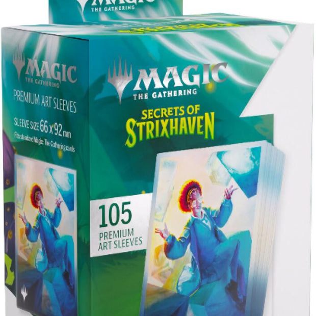 Gamegenic Magic The Gathering Secrets of Strixhaven Premium Art Sleeves - Zimone, Infinite Analyst (66 x 92 mm) (105 Sleeves Per Pack)