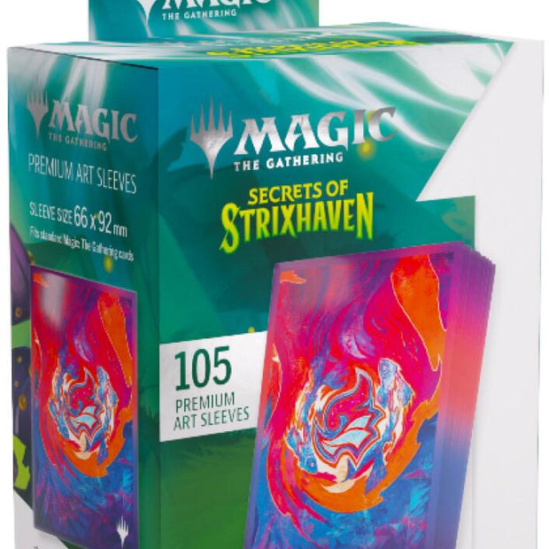 Gamegenic Magic The Gathering Secrets of Strixhaven Premium Art Sleeves - Prismari (66 x 92 mm) (105 Sleeves Per Pack)