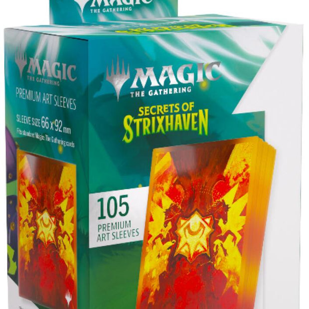 Gamegenic Magic The Gathering Secrets of Strixhaven Premium Art Sleeves - Lorehold (66 x 92 mm) (105 Sleeves Per Pack)