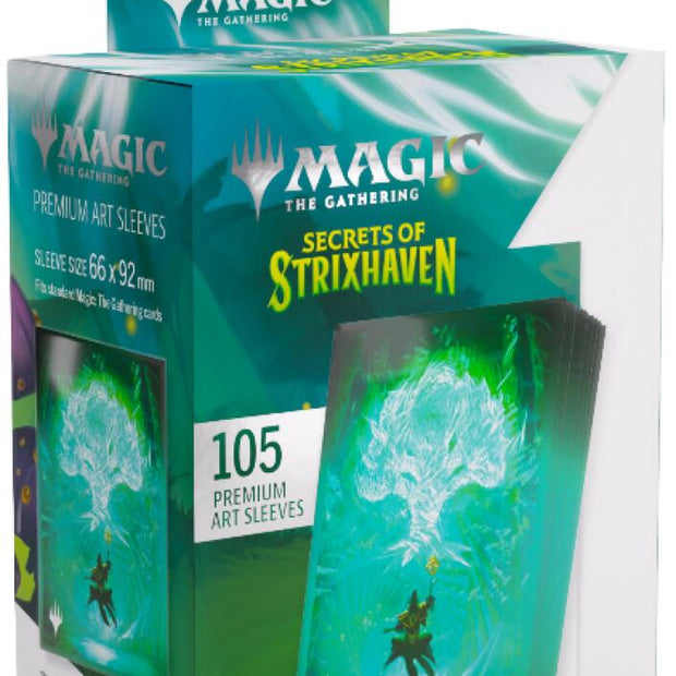 Gamegenic Magic The Gathering Secrets of Strixhaven Premium Art Sleeves - Forest (66 x 92 mm) (105 Sleeves Per Pack)