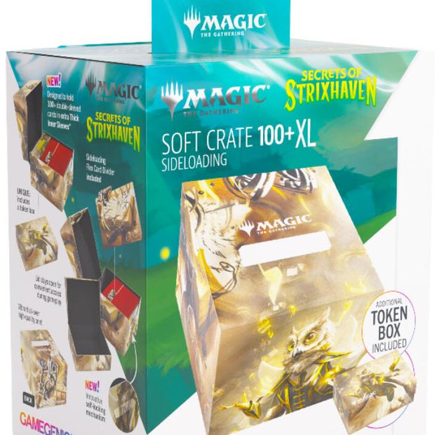 Gamegenic Magic The Gathering Secrets of Strixhaven Soft Crate 100+ XL Sideloading - Stirring Hopesinger/Inkling Token