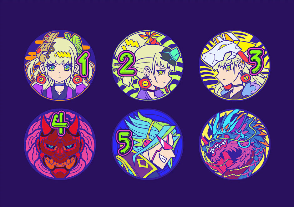 Mana Moon - Neon Maikos Metal Plated Dice