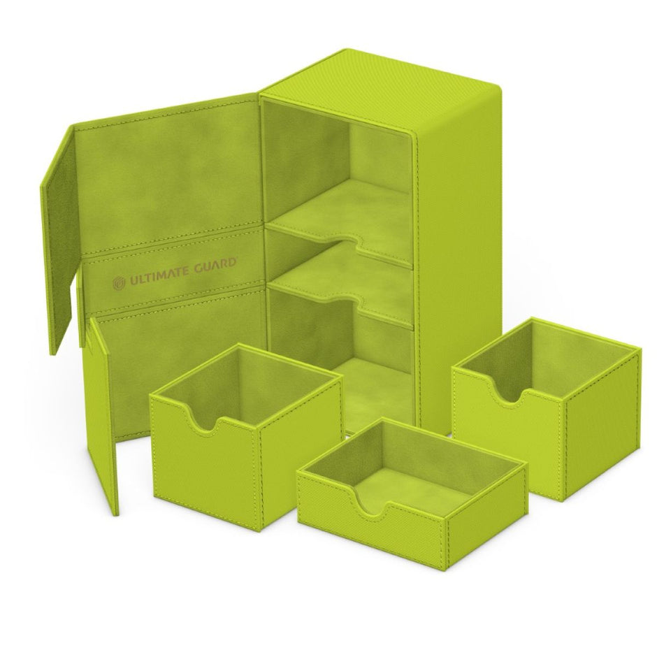 Ultimate Guard: Deck Box – XenoSkin Twin Flip'n'Tray Deck Case 200+ – 2025 Summer Edition: Lime