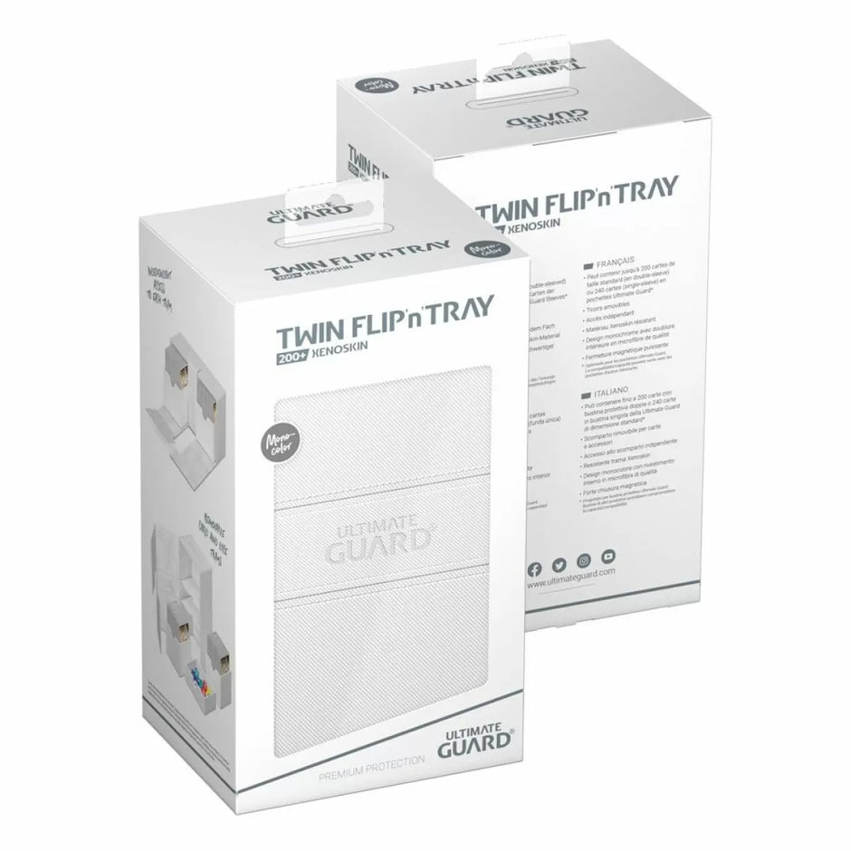 Ultimate Guard: Deck Box – XenoSkin Monocolor Twin Flip´n´Tray 200+ – White
