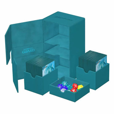 Ultimate Guard: Deck Box – XenoSkin Monocolor Twin Flip´n´Tray 200+ – Petrol