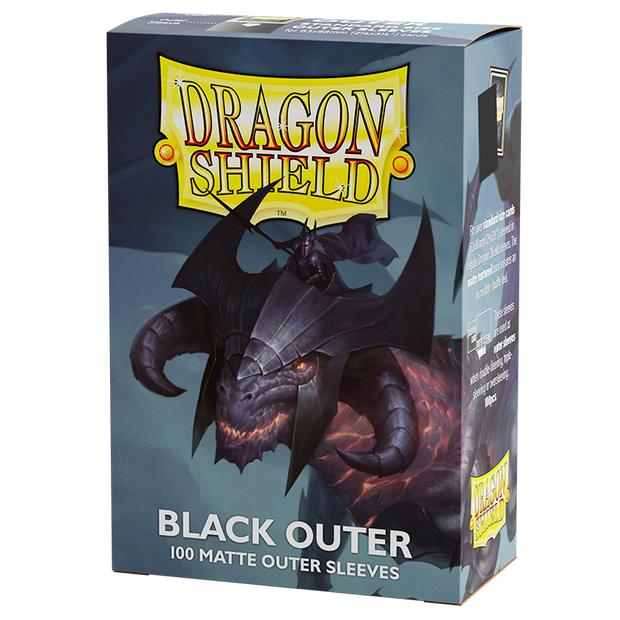 Dragon Shield: 100ct Outer Sleeves - Matte Black (Standard)