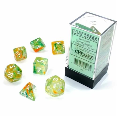 CHX 27555 Nebula Polyhedral Spring/White Luminary 7-Die Set