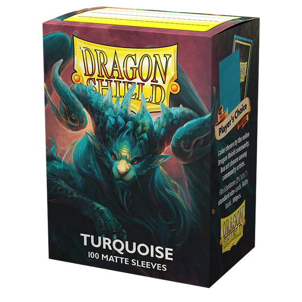 Dragon Shield: Standard 100ct Sleeves - Turquoise (Matte)
