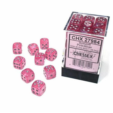 CHX 27984 Borealis 12mm d6 Pink/silver Luminary Block (36)