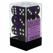 CHX 23607 Translucent 16mm d6 Purple/White Block (12)