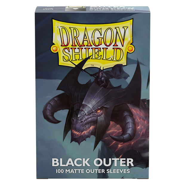 Dragon Shield: 100ct Outer Sleeves - Matte Black (Standard)