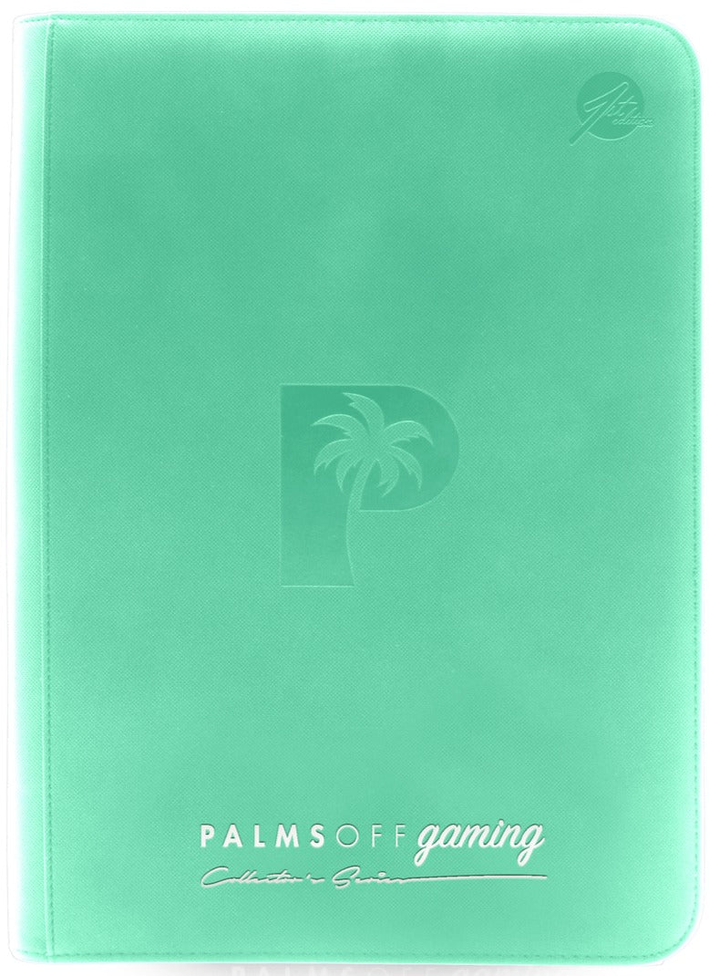 Palms Off Gaming Collector's Series 9 Pocket Zip Trading Card Binder – TURQUOISE