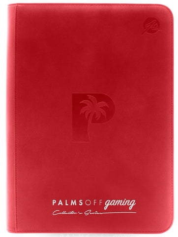 Palms Off Gaming Collector's Series 9 Pocket Zip Trading Card Binder – RED
