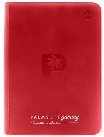 Palms Off Gaming Collector's Series 9 Pocket Zip Trading Card Binder – RED