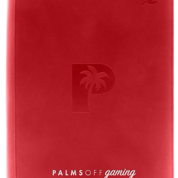 Palms Off Gaming Collector's Series 9 Pocket Zip Trading Card Binder – RED