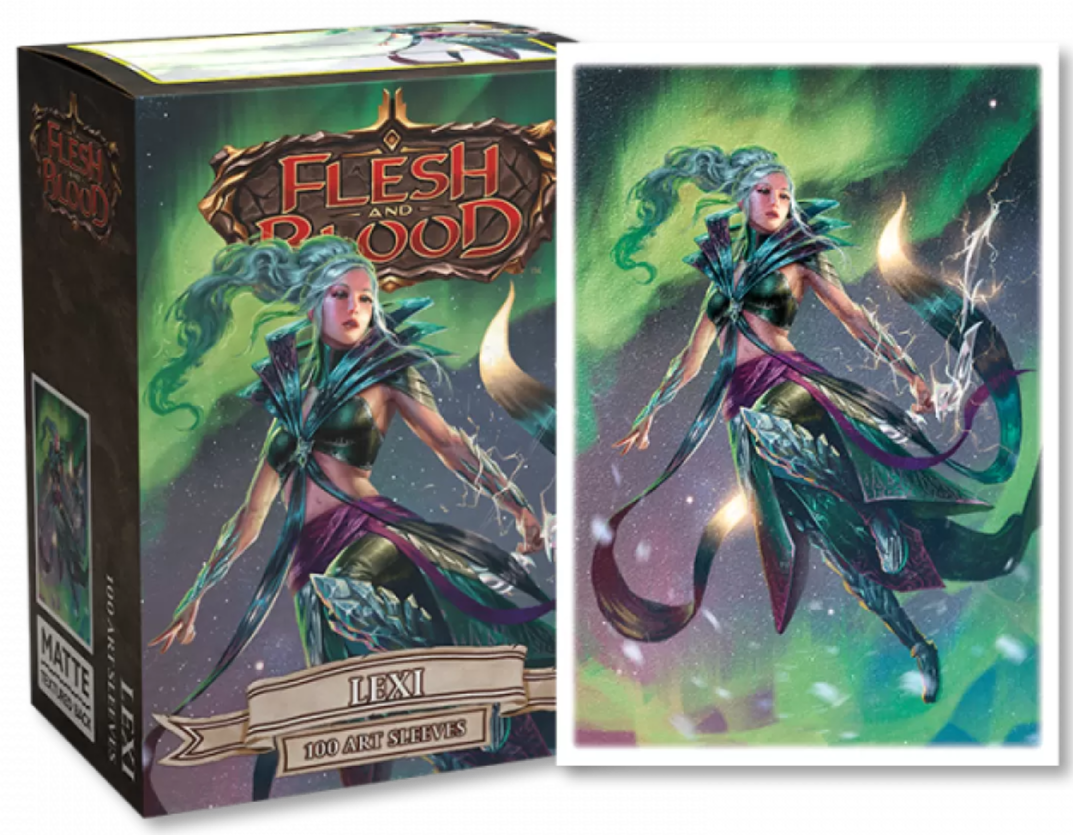 Sleeves - Dragon Shield - Box 100 - Matte Art - Flesh and Blood Lexi