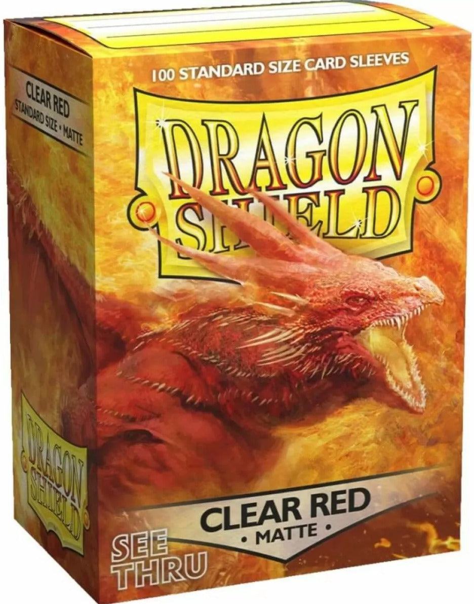 Sleeves - Dragon Shield - Box 100 - Clear Red MATTE