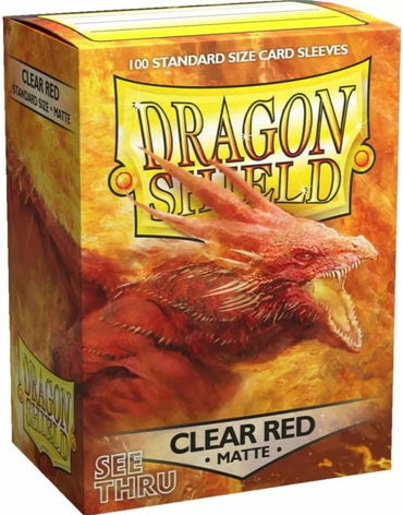 Sleeves - Dragon Shield - Box 100 - Clear Red MATTE