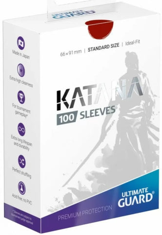 Ultimate Guard Katana Standard Size Sleeves Red